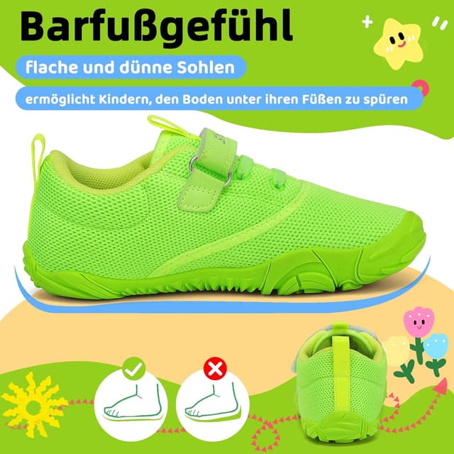 Detalle de SAGUARO Kinder Barfußschuhe leicht, rutschfest – Traillaufschuhe, Gr. 24–36