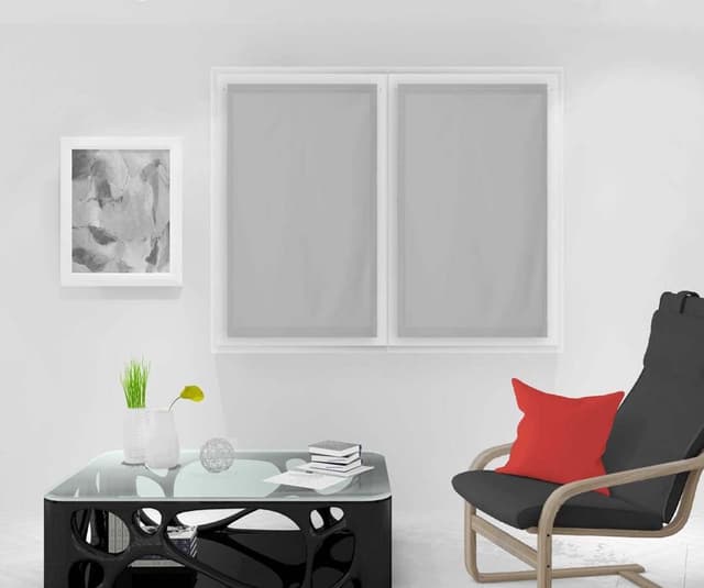 Detalle de Brise bise Soleil d'ocre Dolly Paire 45 x 160 cm en blanc en polyester