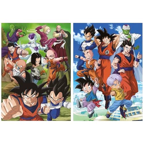 Detalle 2 de Educa Dragon Ball 🐉 Pack 2 Puzzles 500 Piezas + Cola Fix, 11+
