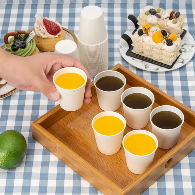 Detalle de RACETOP 3 oz Bathroom Paper Cups (100-Pack) for Mouthwash, Espresso, and Disposable Serving
