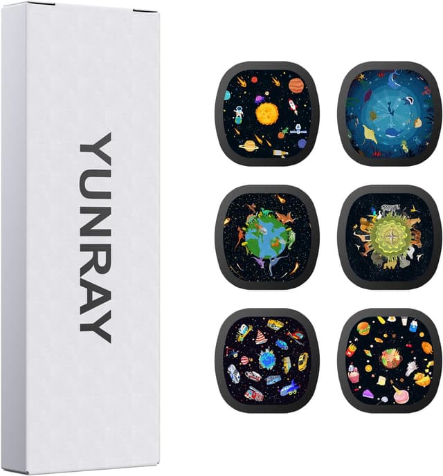 Detalle de YUNRAY Galaxy Projector Disc – Ultra-HD Projektionsscheiben (6er-Set), kompatibel mit Galaxy Projector Pro & ausgewählten Modellen