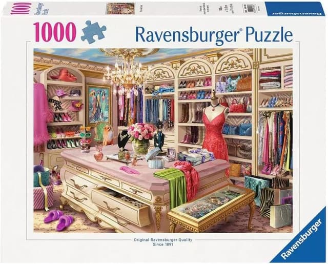 Detalle de Ravensburger The Coveted Closet 1000 Piece Jigsaw Puzzle (70 x 50cm) – Age 12+