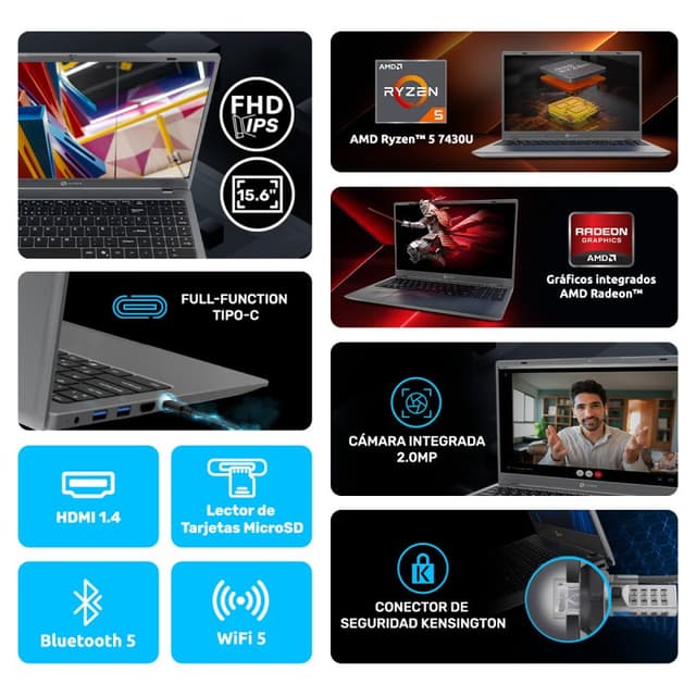 Detalle 2 de alurin Portátil Flex Advance Ryzen 5 7430