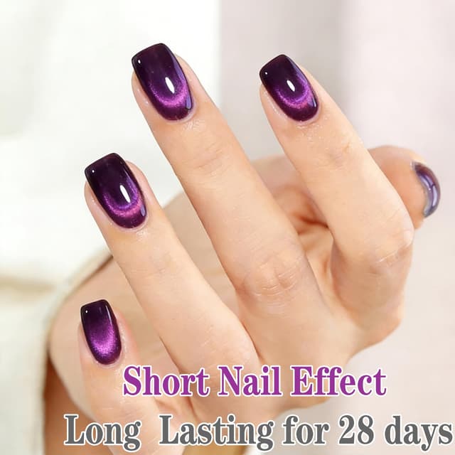 Detalle 2 de KRISNICE UV Cat-Eye Gel Nagellack mit Magnet, 15 ml – lebhaftes Violett (MY032)