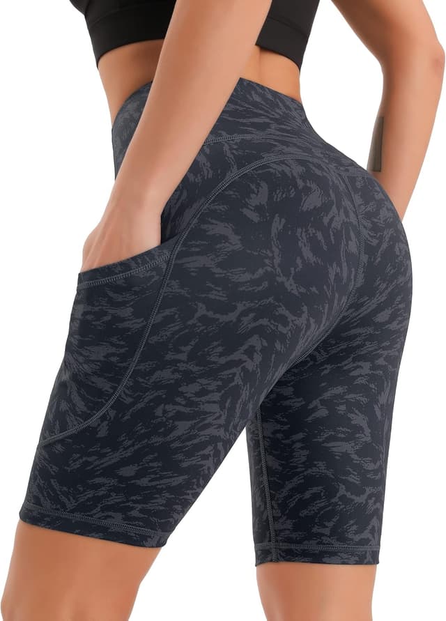Detalle 2 de Persit Damen kurze Leggings – blickdichte Radlerhose mit Taschen