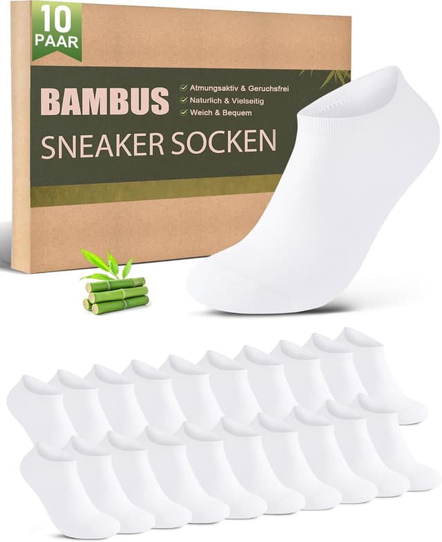 Detalle de Bambus Sneaker Socken 10/20 Paar Effeet