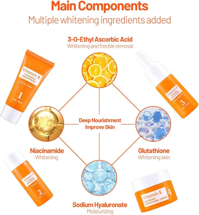 Detalle de Skin Care Kit Viso per donna: cofanetto detergere e idratare con Vitamina C