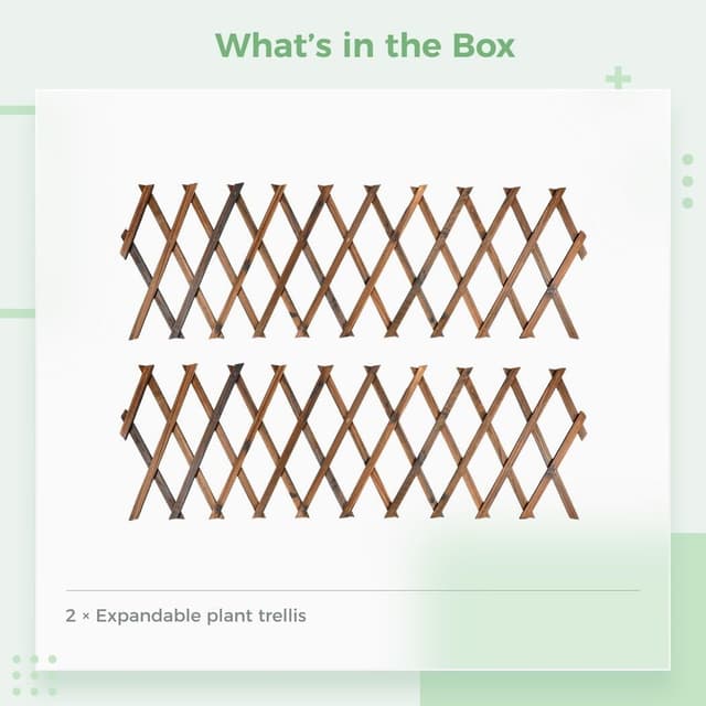 Thumbnail 4 de Expandable Wooden Trellis Panels 30×190cm