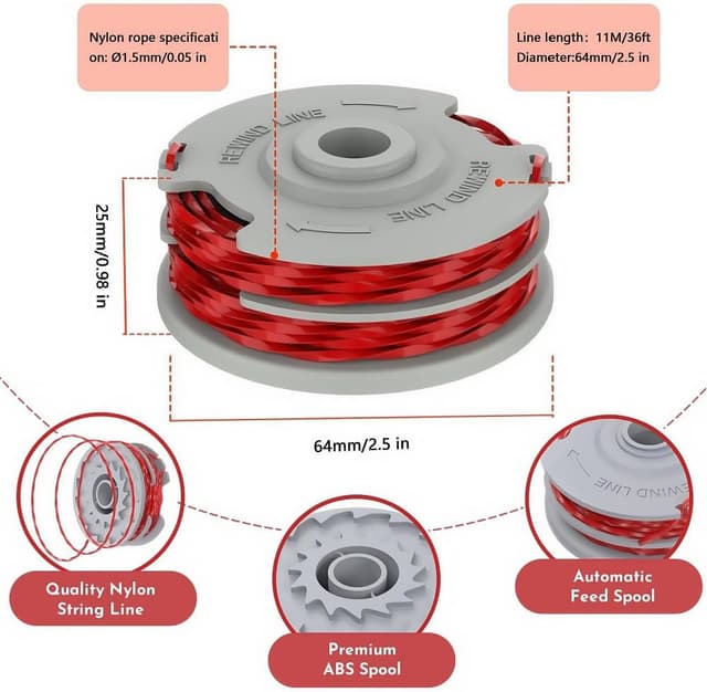 Detalle 1 de Flymo strimmer spool replacement 36ft