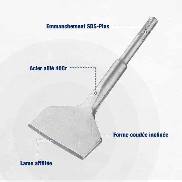 Thumbnail 1 de WORKPRO Burin SDS Plus 165×75 mm pour carrelage