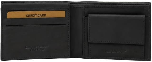 Thumbnail 6 de No Limits Portafoglio Uomo in Vera Pelle nero, design intrecciato slim con portamonete