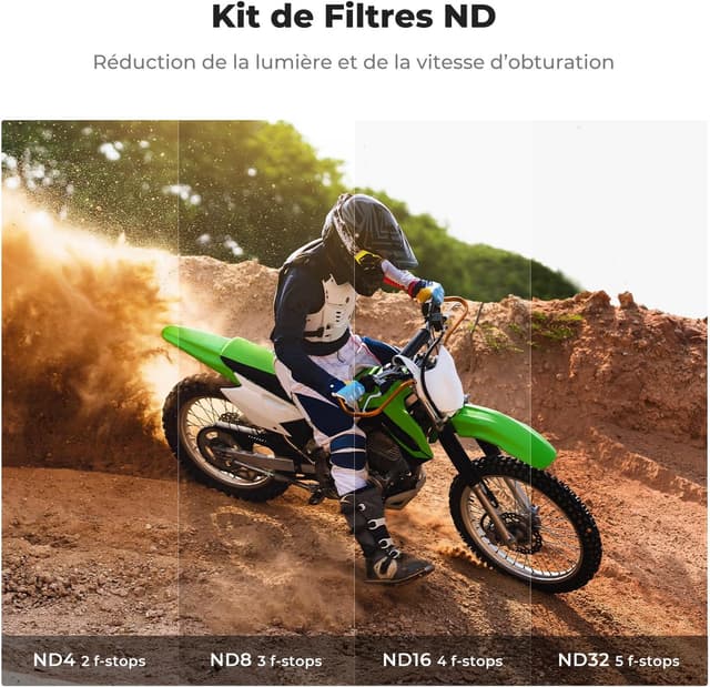 Thumbnail 2 de K&F Concept Filtre ND4 ND8 ND16 ND32