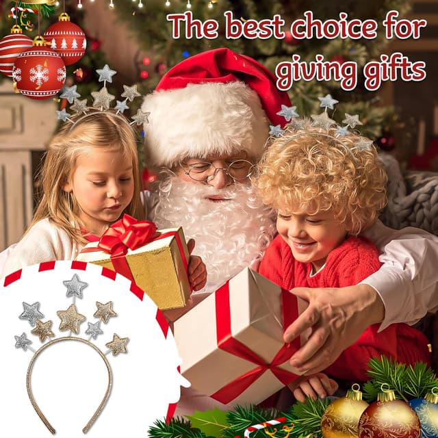 Thumbnail 6 de vidonio Christmas Headband with Glitter Stars