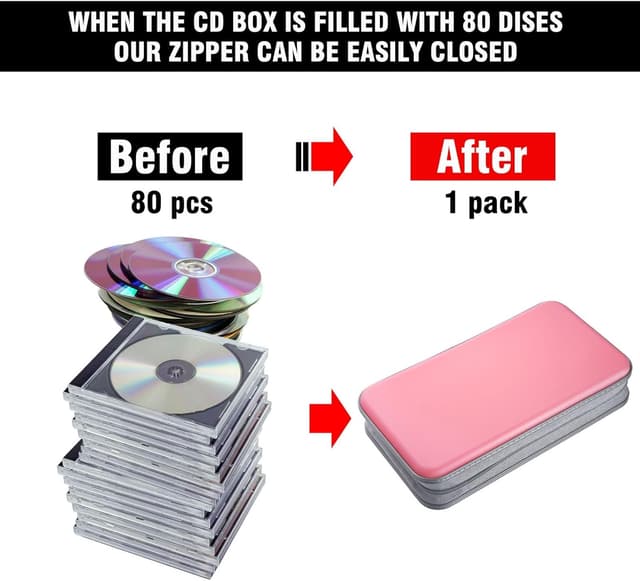 Thumbnail 3 de Bivisen CD Case Wallet 80 Capacity 🎵