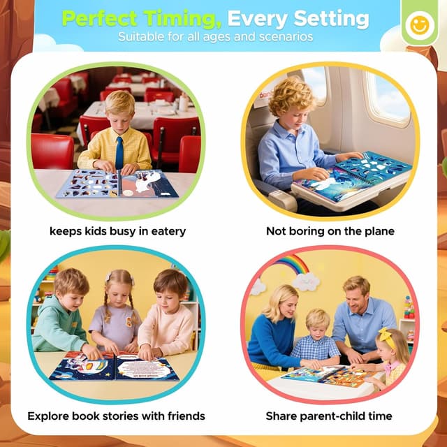 Detalle de Kinder Stickerbuch mit Geschichten, 4 Stück