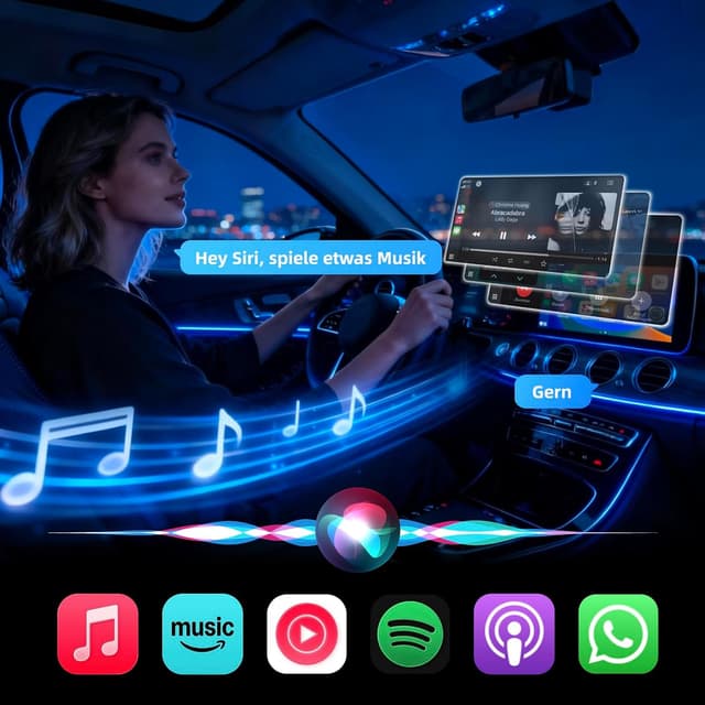 Detalle 2 de LINGHUANG Wireless CarPlay & Android Auto Adapter (2-in-1) – kabellose Umrüstung per Plug & Play, iOS 10+ & Android 11+