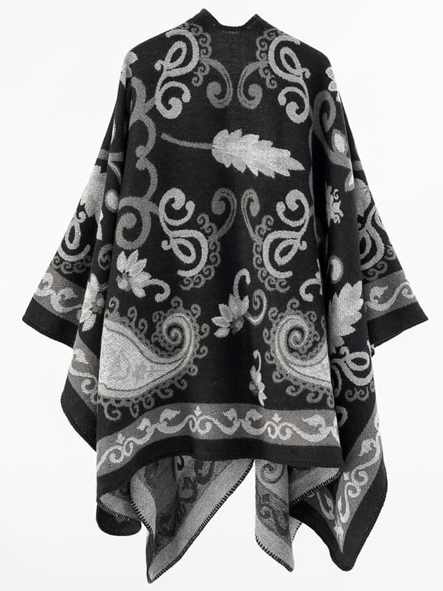 Thumbnail 2 de Zetieny Damen Poncho Schal Cashmere Feeling Cape 🧣