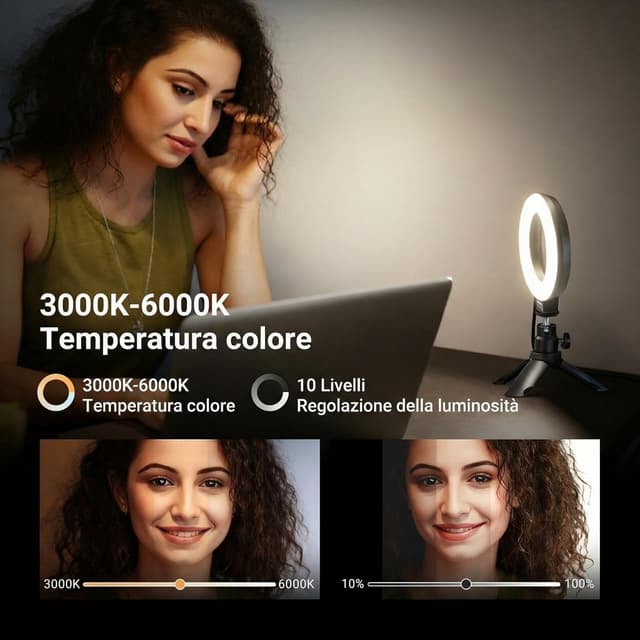 Thumbnail 4 de NEEWER BR60 Ring Light 10W per Vlog