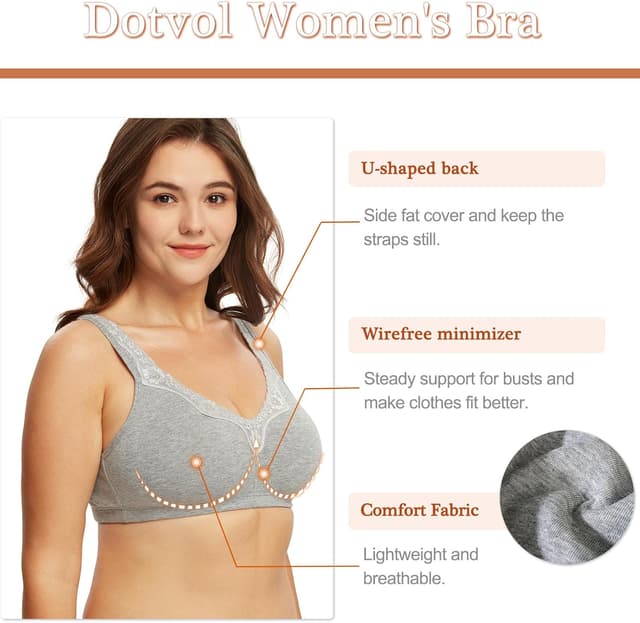 Thumbnail 3 de DotVol BH Spitze Baumwolle Ohne Bügel