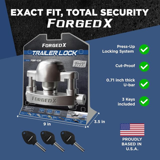 Thumbnail 5 de FORGEDX Stainless Steel Trailer Lock 2"