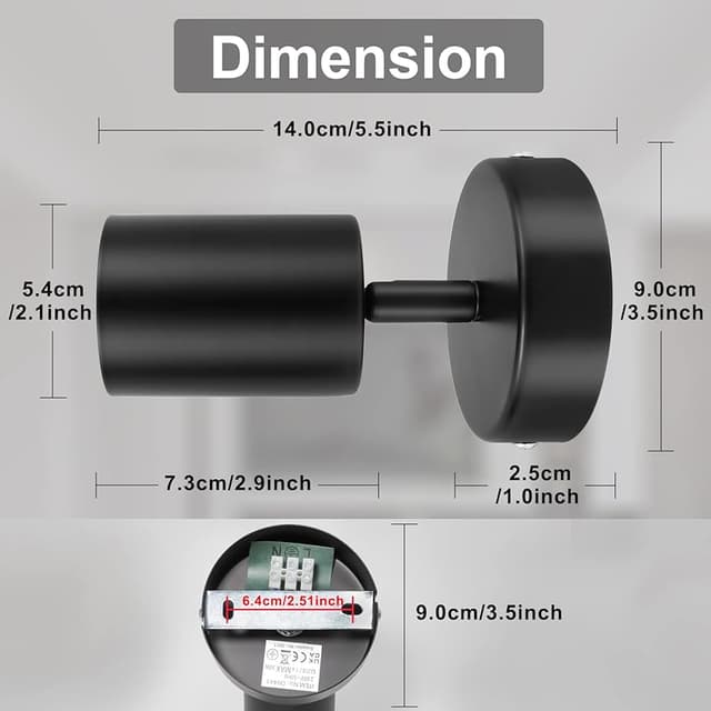 Thumbnail 6 de Dehobo Foco de pared GU10 ajustable 50W