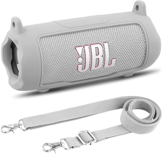 Detalle de JBL Flip 7 silicone protective cover with strap