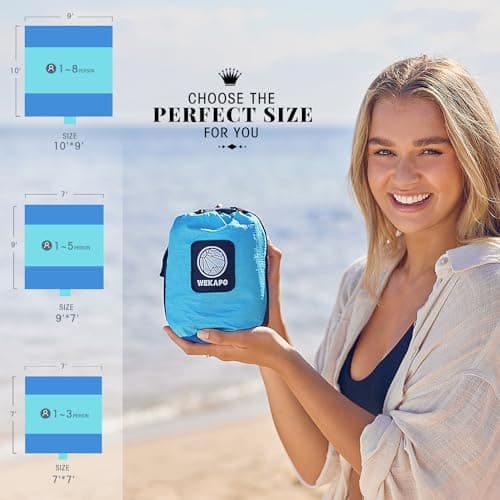 Thumbnail 1 de WEKAPO Beach Blanket Sandproof Waterproof 78" 🏖