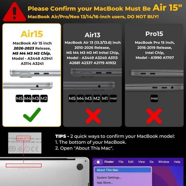 Detalle 2 de EooCoo Hülle MacBook Air 15,3 Zoll klar