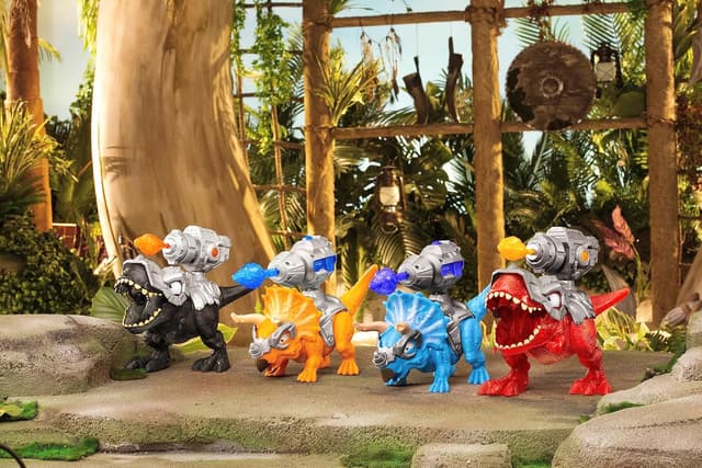 Thumbnail 6 de Smashers Dino Island T-Rex Battle Playset (Black Dino Skull) with Surprises Inside