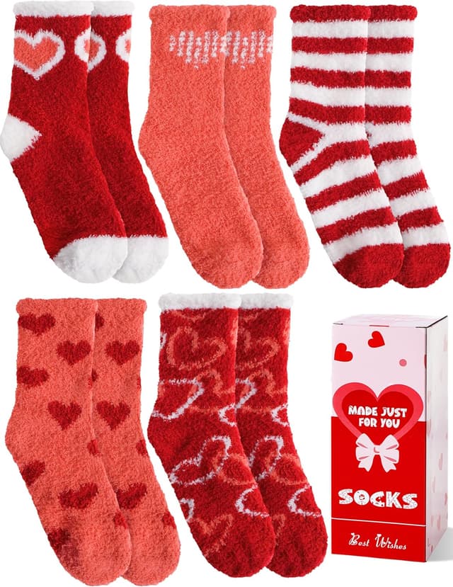 Thumbnail 6 de MOGGEI Fuzzy Fluffy Socks 5 Pairs
