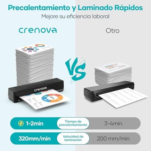 Detalle 2 de Crenova Plastificadora A4 con Guillotina