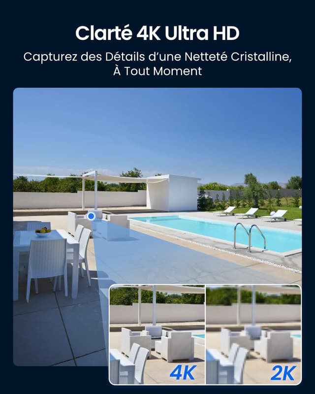 Detalle de Reolink Caméra Extérieure PTZ 4K E1 Outdoor S — suivi automatique, rotation 355° et vision nocturne couleur