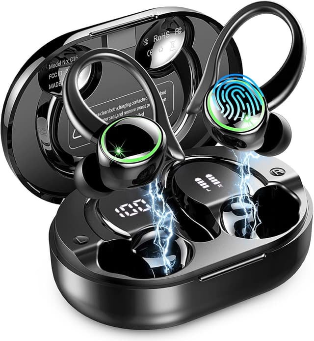 Detalle de Matast Bluetooth Sport-Kopfhörer (In-Ear) mit Hi‑Fi Stereo, ENC & IP7 – kabellos per Bluetooth 5.4