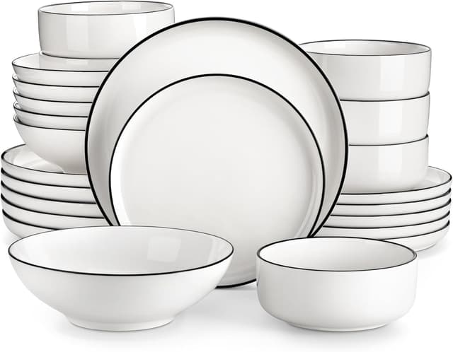 Imagen de MALACASA LUNA 24-piece porcelain dinner set en OfertitasTOP
