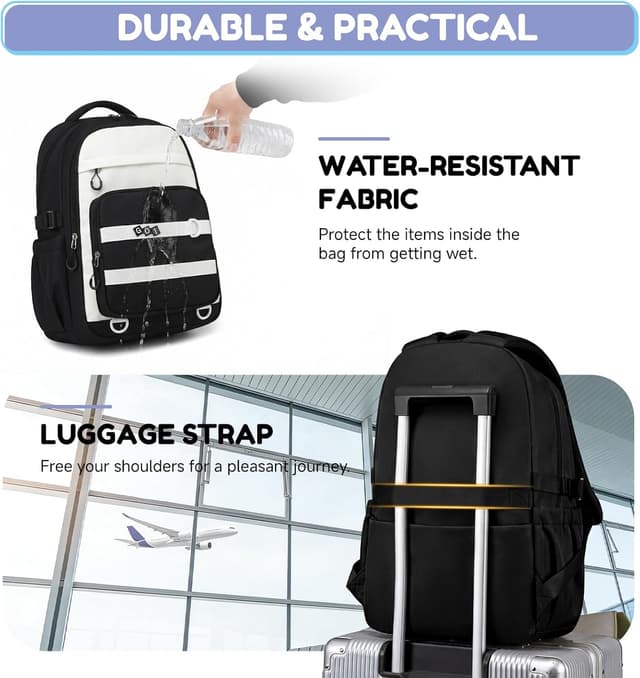 Thumbnail 4 de Amythe Mochila Escolar para Niñas Adolescentes 3 Piezas