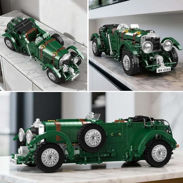 Detalle 2 de Mould King 10166 Technik Vintage Blower-Sportwagen-Bausatz (MOC) – Retro-Klemmbausteine mit 1.147+ Teilen