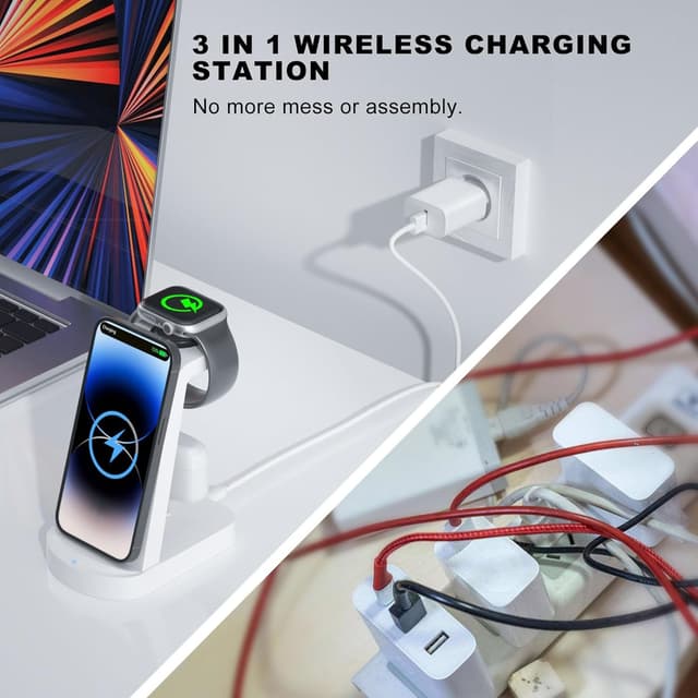 Detalle 2 de INNISTO Caricatore Wireless 3 In 1