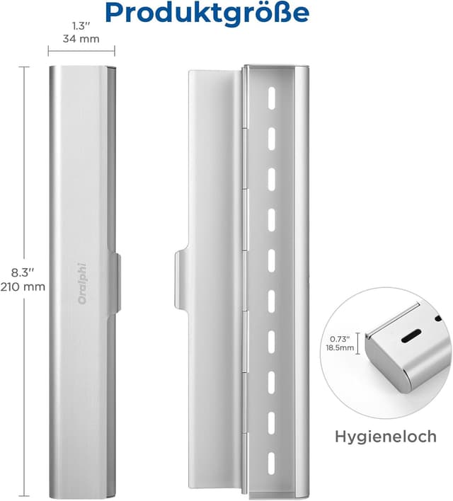 Thumbnail 3 de Oralphi Alu-Zahnbürstenetui 21 x 3,3 x 1,8 cm