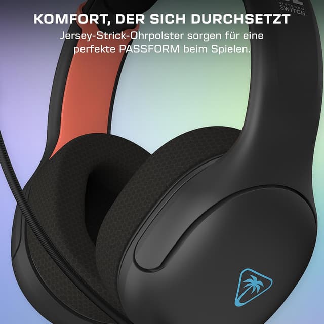 Detalle de Turtle Beach Airlite Fit Wired Gaming Headset (Nintendo Switch lizenziert) – anthrazitschwarz
