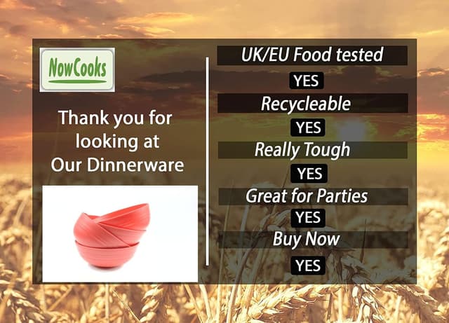 Thumbnail 5 de NowCooks Unbreakable Cereal Bowls Large set of 4 🥣