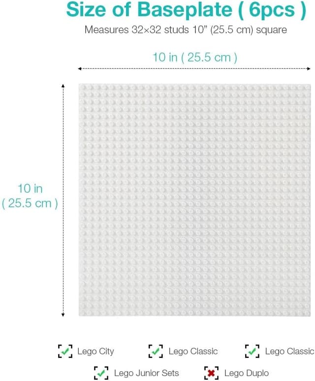 Detalle 1 de Lekebaby Bauplatte 25,4 x 25,4 cm Set