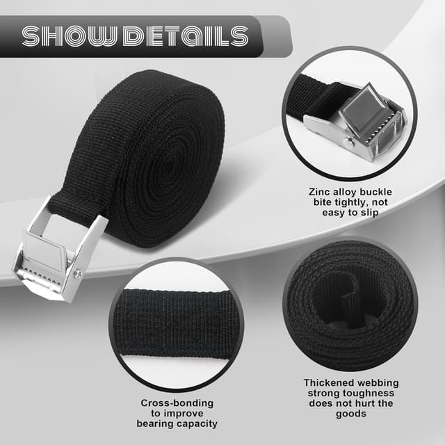 Thumbnail 3 de 10 Stück Spanngurt 25 mm x 1 m für Transport