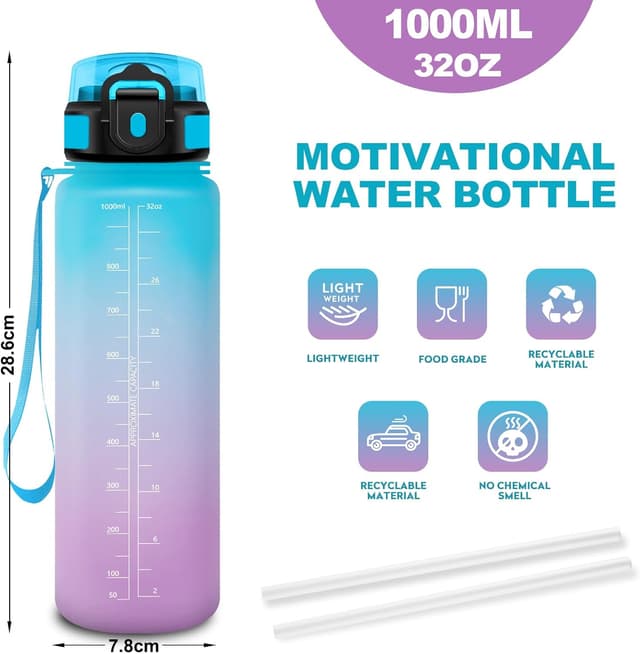 Detalle 2 de JAPORIA Borraccia 1L con cannuccia