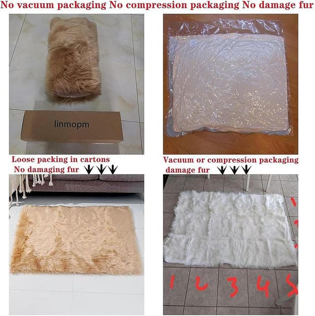 Thumbnail 6 de Tappeto morbido linmopm 0,6 x 1,8 m bianco