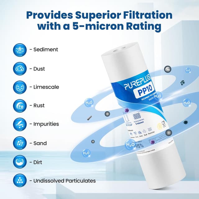 Thumbnail 3 de PUREPLUS Sediment Filter 5 Micron 10x2.5" Cartridge