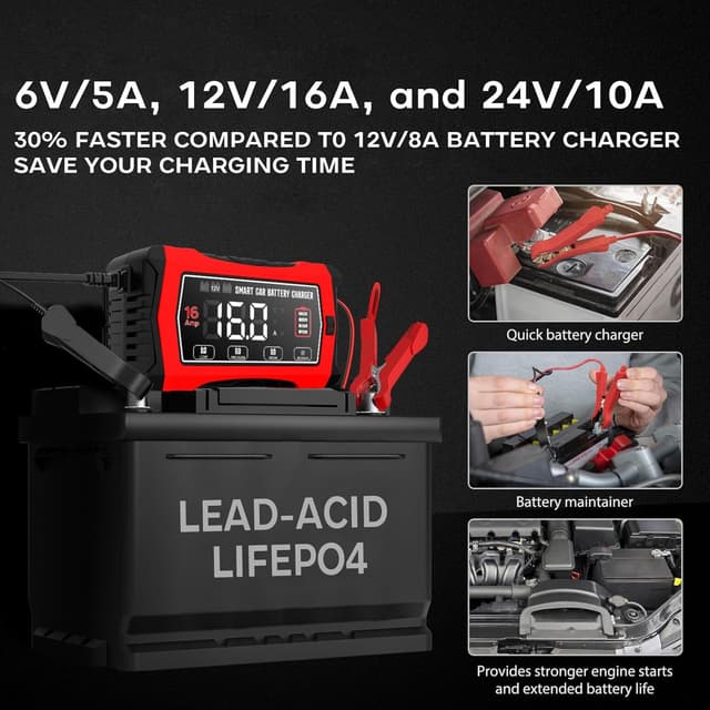 Detalle de 16A 6V 12V 24V battery charger