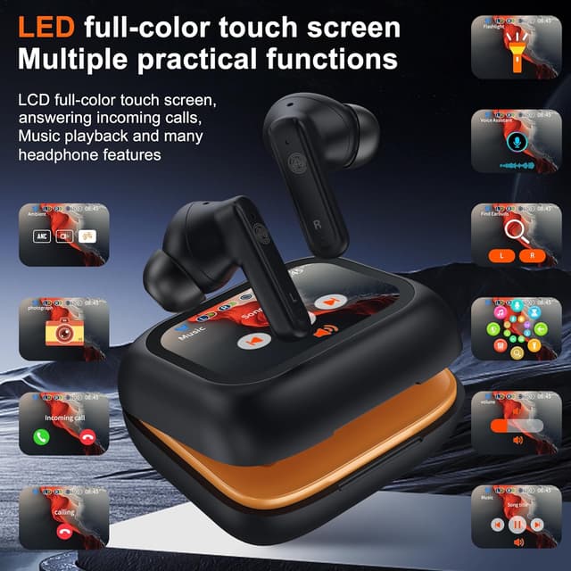 Detalle 2 de THREE PEACHES Wireless Earbuds ANC touch controls