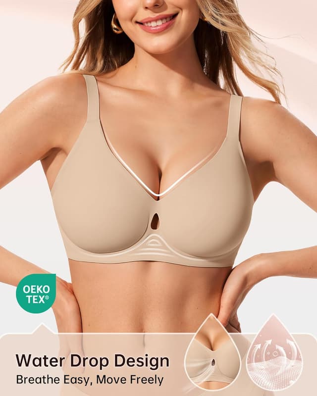 Detalle 2 de LetsJoli Wireless Push Up Bra, Jelly Strip