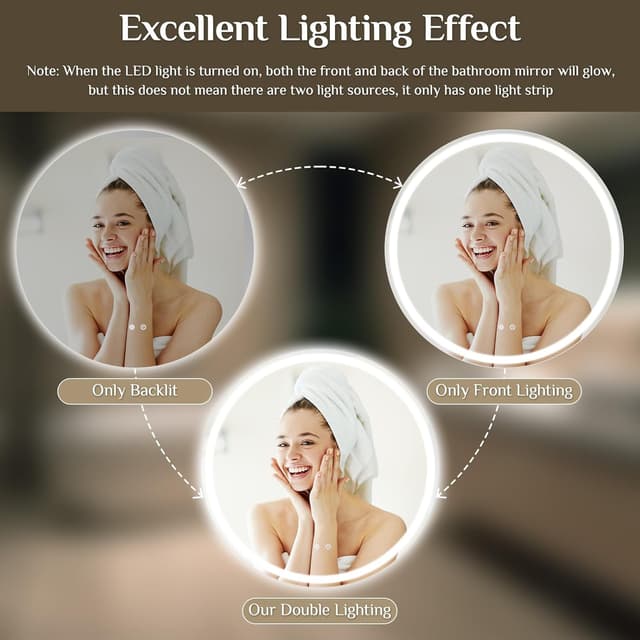 Thumbnail 6 de Clevich Specchio da Bagno LED Rotondo 60 cm con luci dimmerabili đŞ