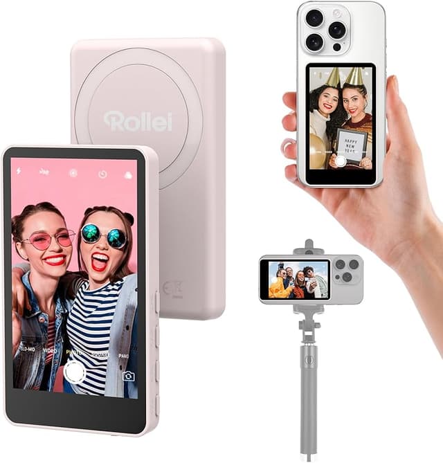 Detalle de Rollei Easy Creator Selfie Monitor 3,5" rosa